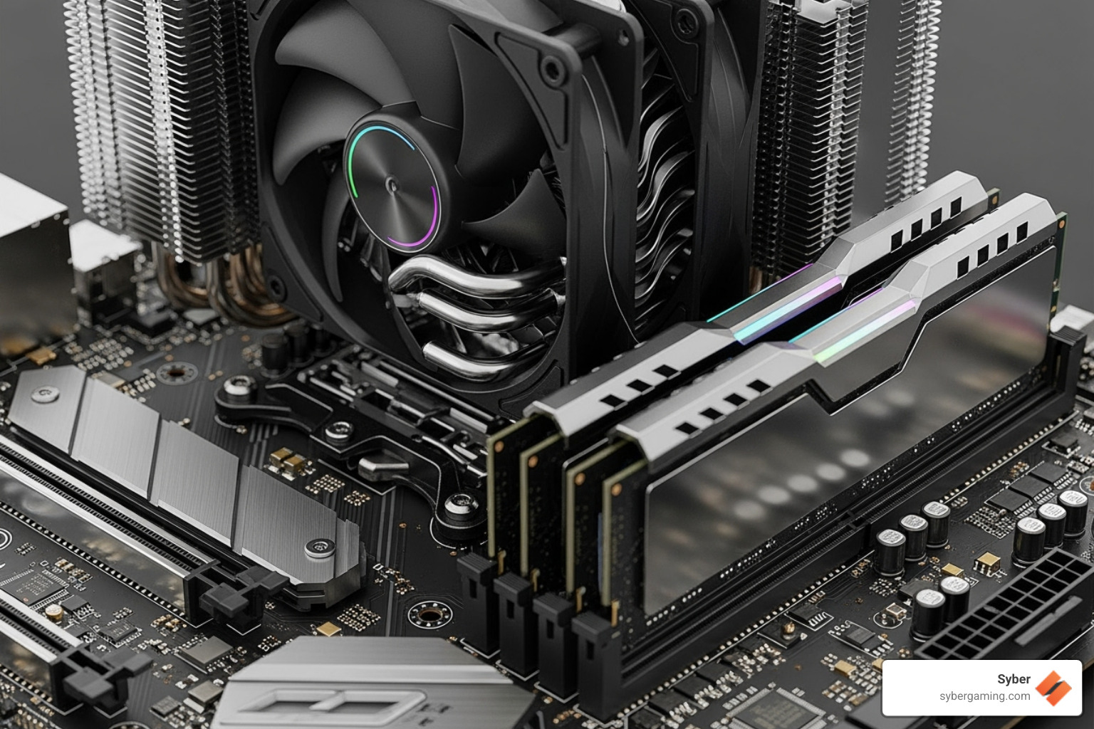 motherboard with a CPU and RAM installed - best gaming pc under 600 reddit