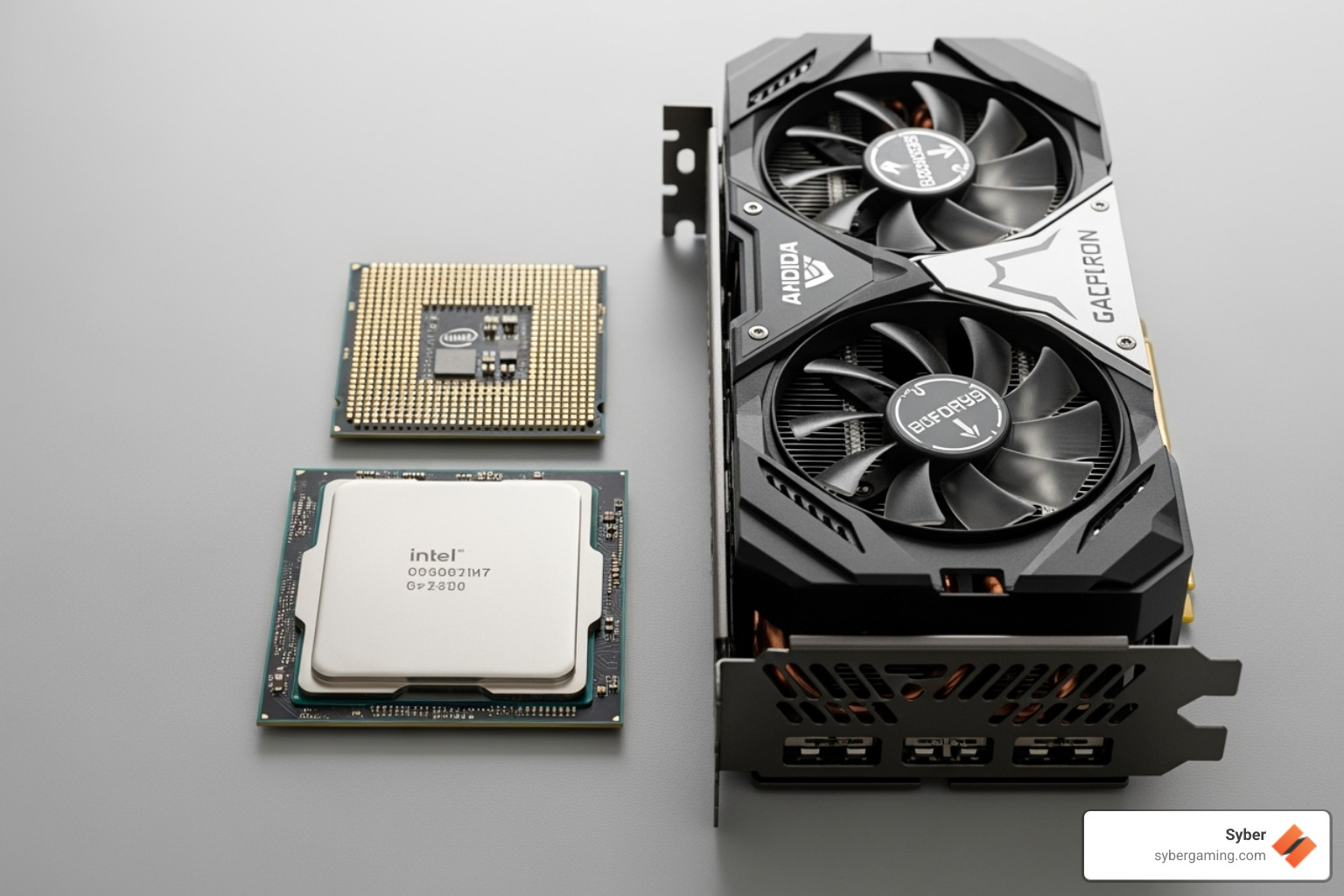 modern CPU and GPU side-by-side - dedicated streaming pc specs