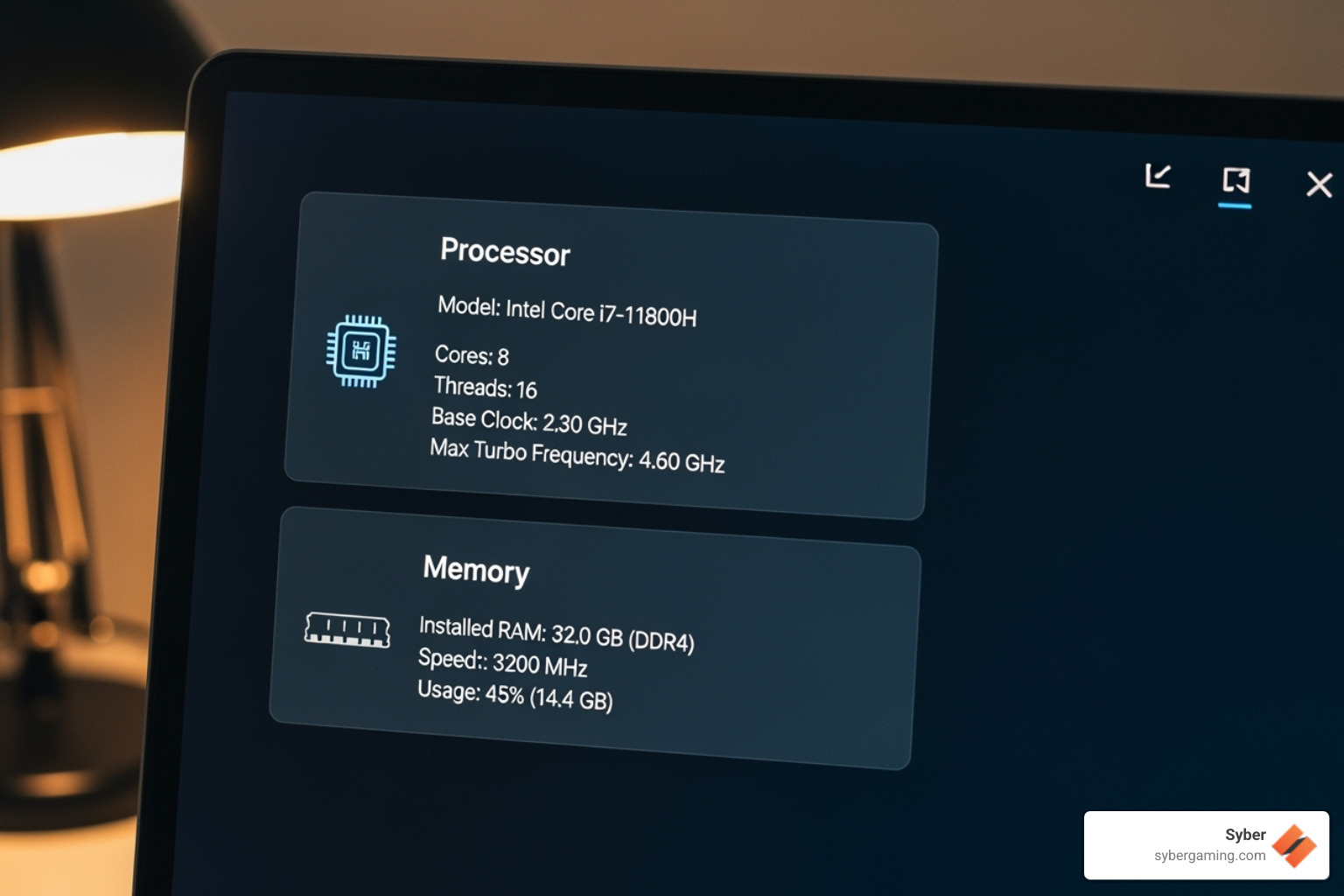 Windows 'System Information' window showing CPU and RAM details - shadow tactics blades of the shogun system requirements