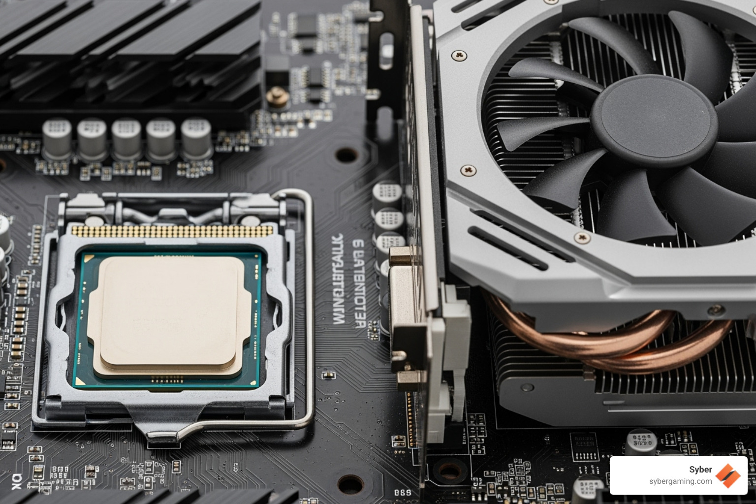 CPU and GPU side-by-side on a motherboard - how to understand gaming pc specs
