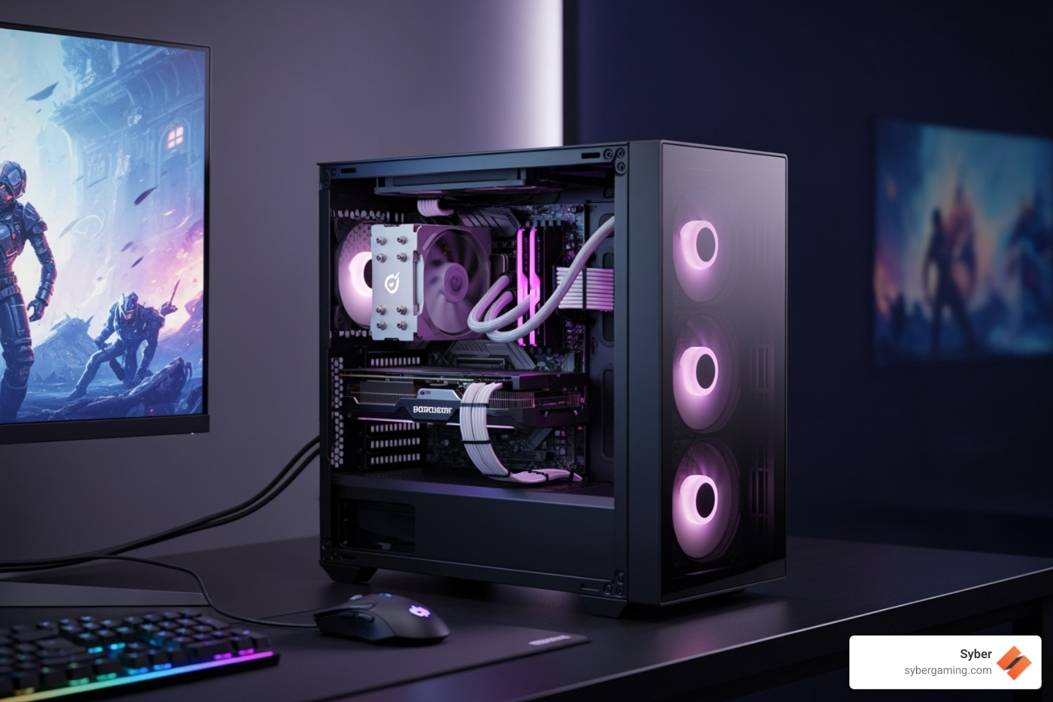 high-performance gaming PC with clean cable management - oculus quest 2 dcs world setup