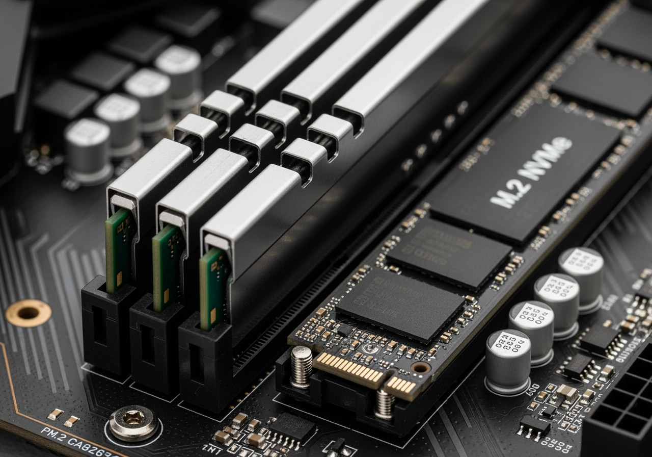 RAM sticks and an M.2 SSD - gaming computer specs