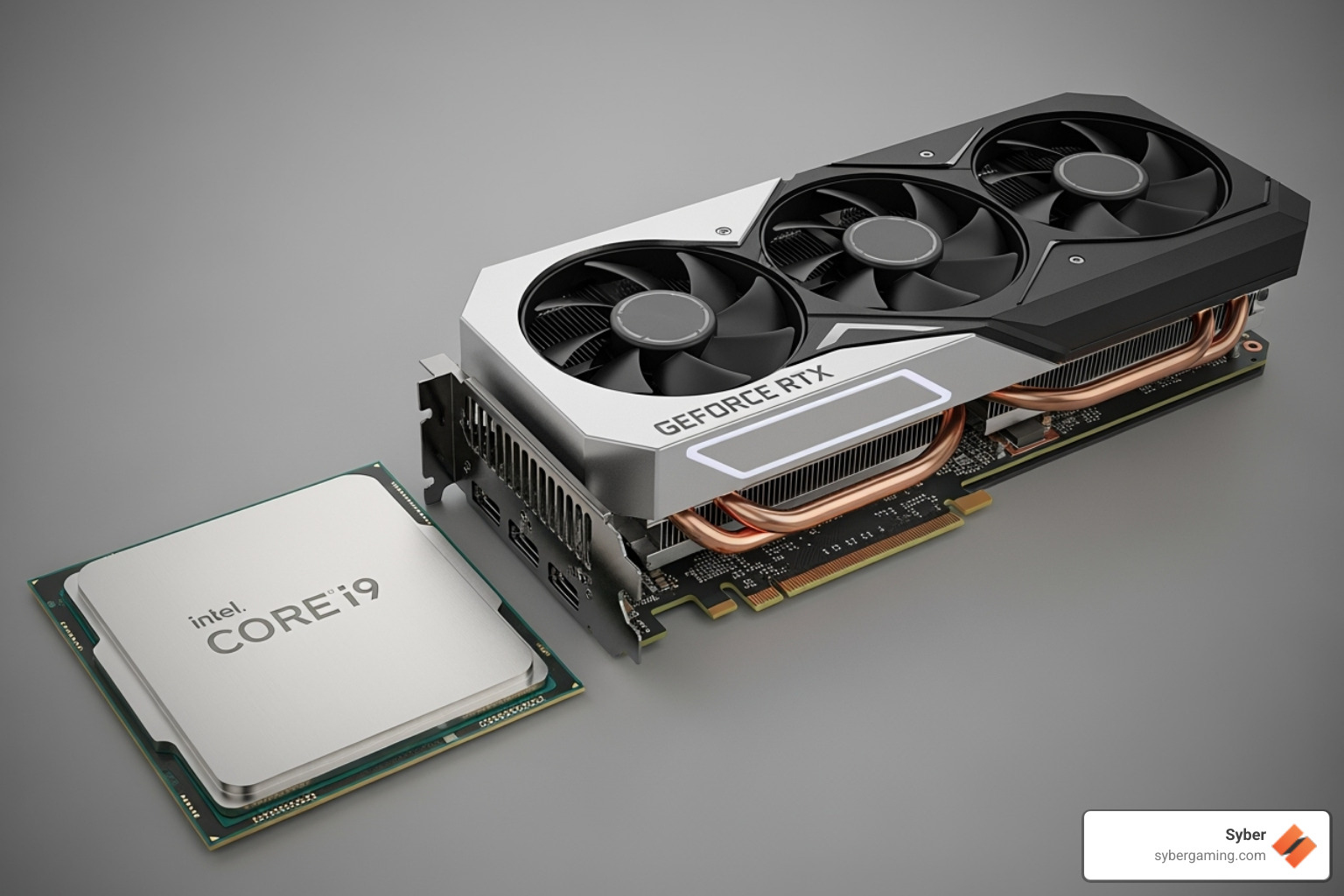 CPU and GPU side-by-side - Custom gaming computer build CPU and GPU side-by-side - Custom gaming computer build