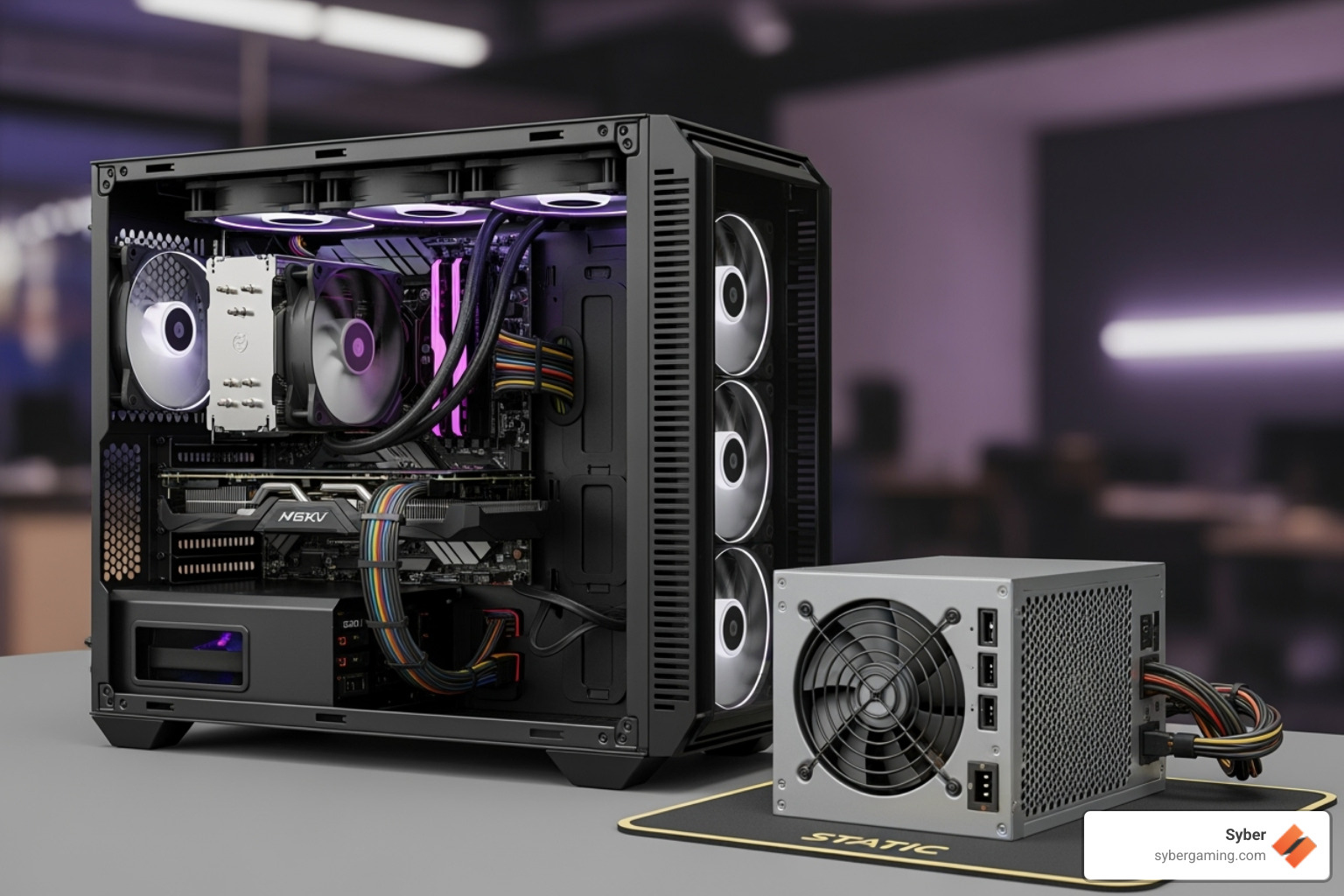 Power Supply Unit and a chassis with air-flow fans - Custom gaming computer build Power Supply Unit and a chassis with air-flow fans - Custom gaming computer build