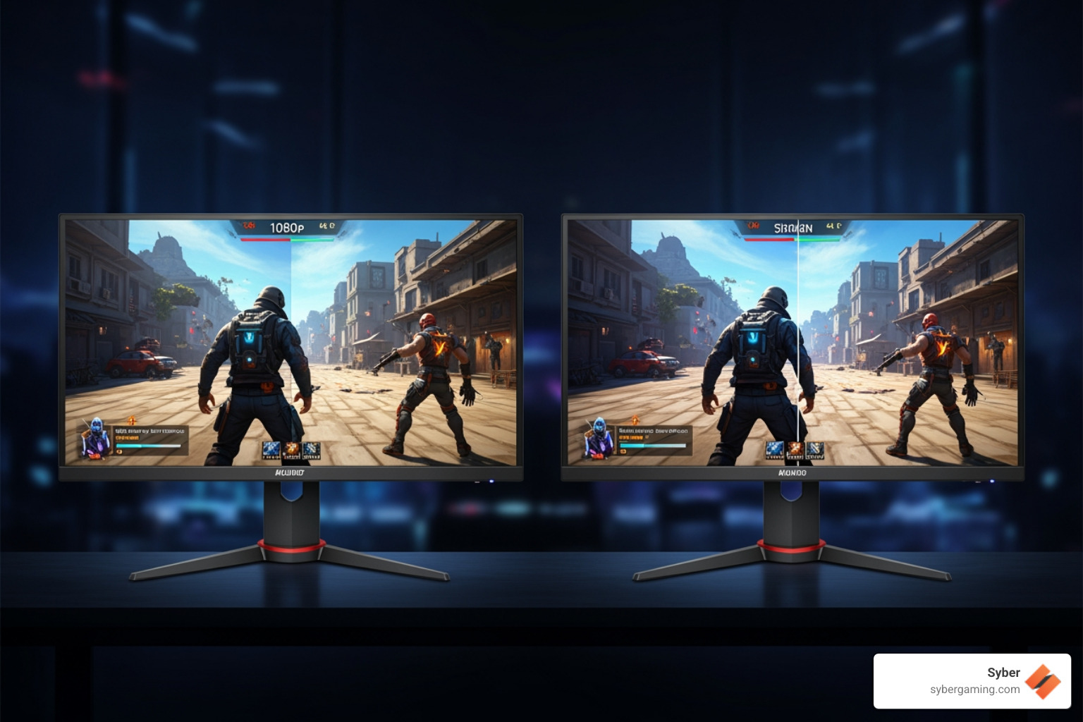 game running at 1080p on one screen and 4K on another - best spec gaming pc