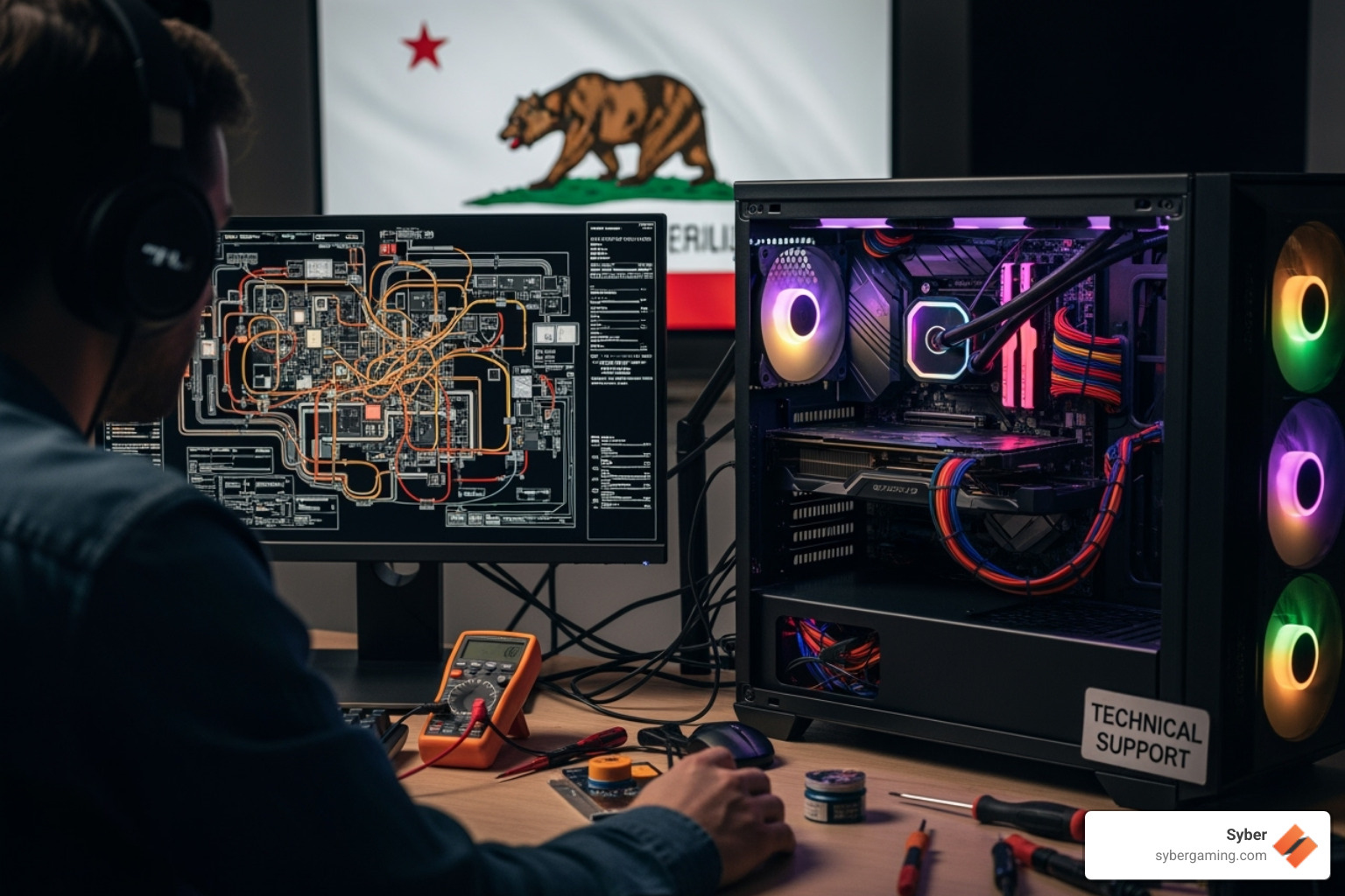 Image of a lively forum discussion thread on a monitor, showing various users contributing to a technical troubleshooting conversation about a gaming PC issue. - gaming pc technical support california Image of a lively forum discussion thread on a monitor, showing various users contributing to a technical troubleshooting conversation about a gaming PC issue. - gaming pc technical support california