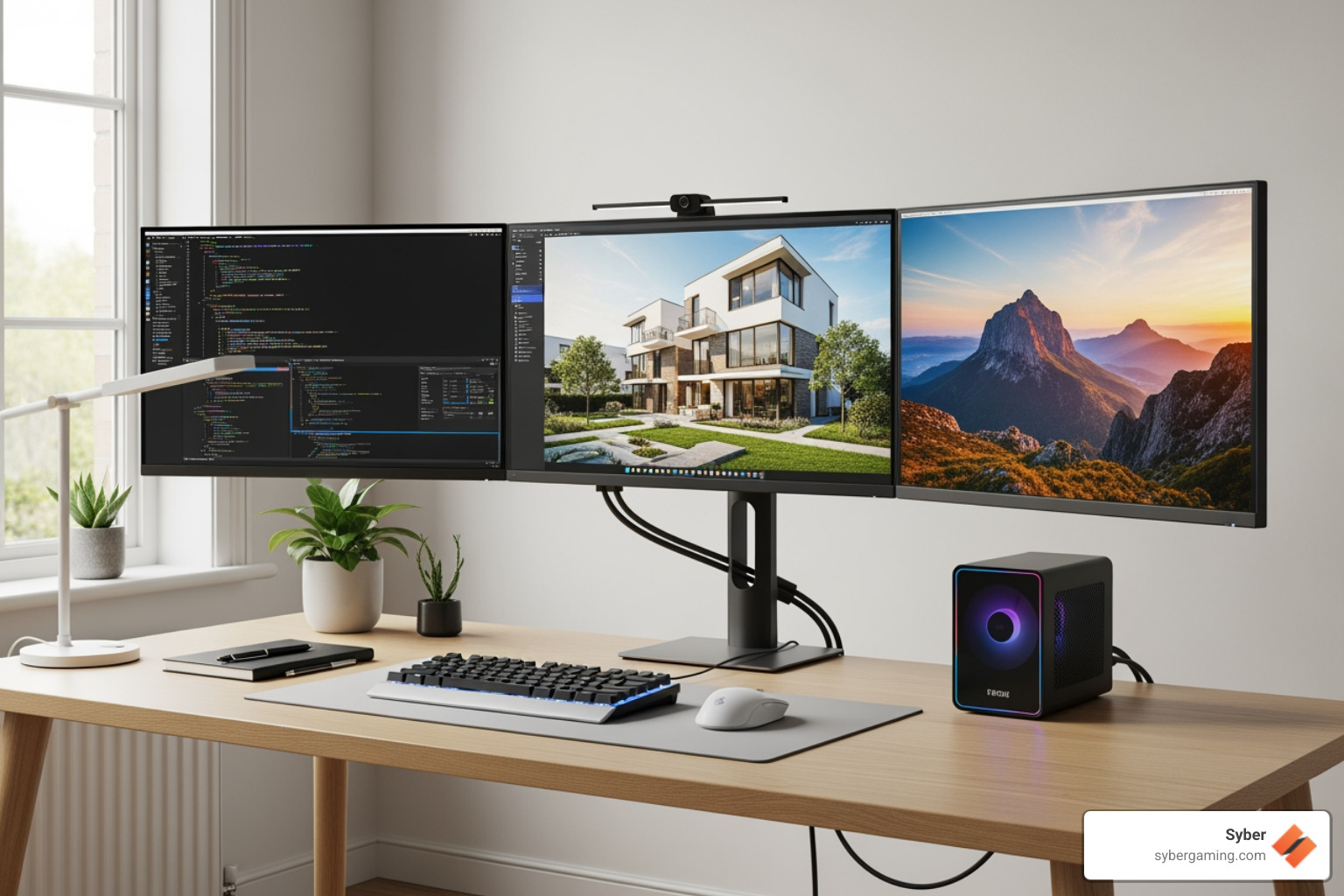 multi-monitor setup powered by a single mini PC - Mini PC high performance