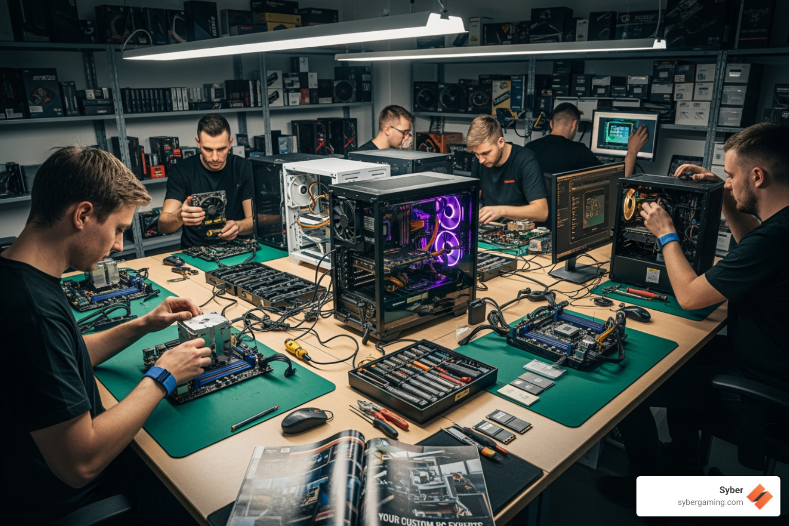 Image of a PC configurator tool interface, showing various dropdown menus for CPU, GPU, RAM, Storage, and a real-time price update. - places that build pc for you Image of a PC configurator tool interface, showing various dropdown menus for CPU, GPU, RAM, Storage, and a real-time price update. - places that build pc for you