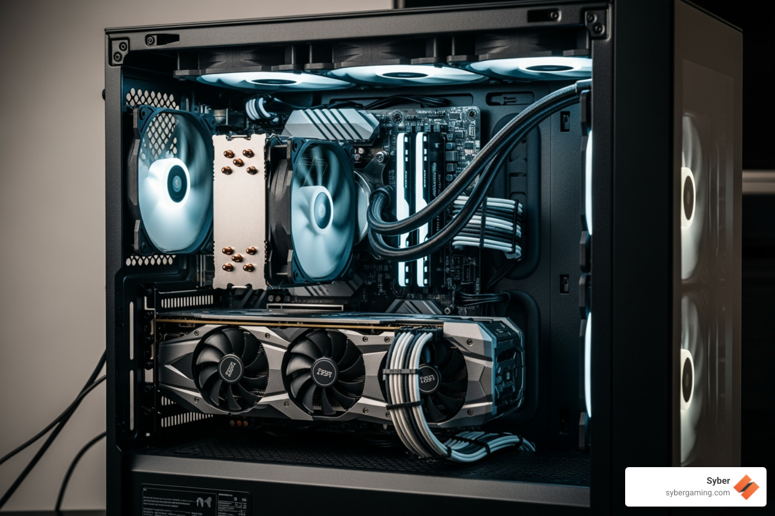 PC case showing a clear airflow path - Best glass PC case