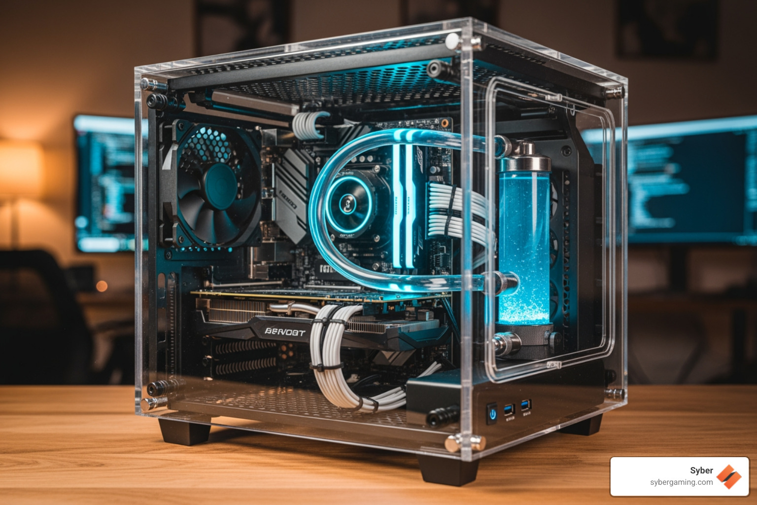 schematic showing airflow in a cube case - diy cube pc case