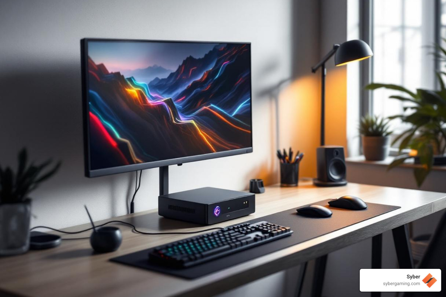 home office setup with a Syber mini PC - best mini computer for gaming home office setup with a Syber mini PC - best mini computer for gaming