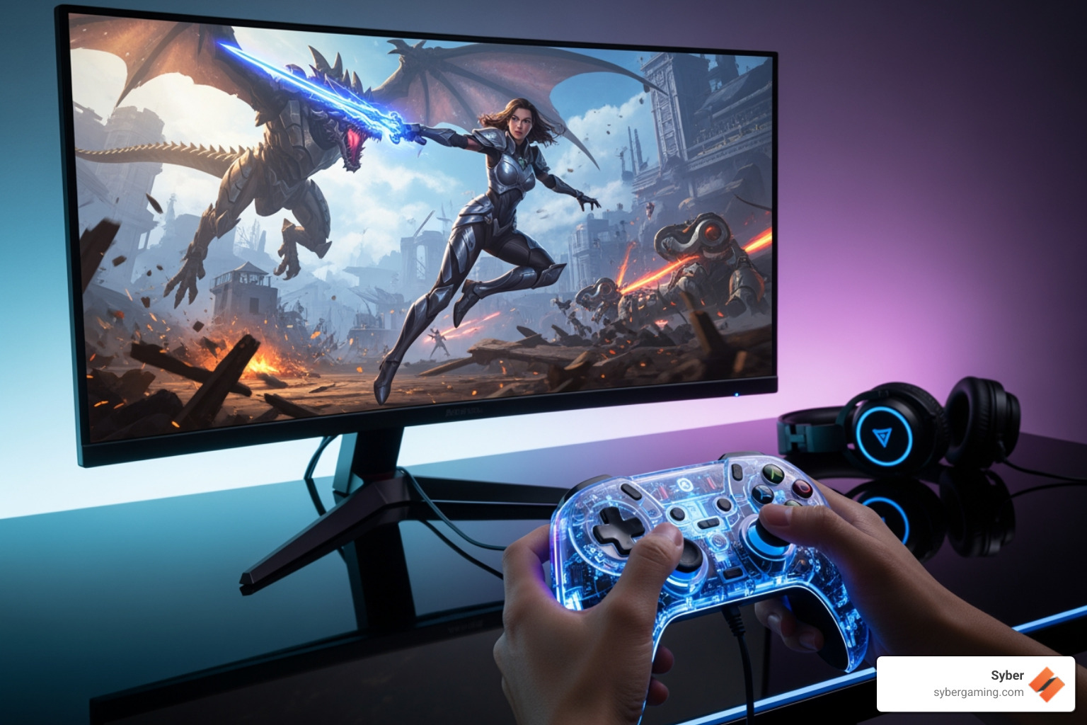 Image comparing a standard rendered scene with less realistic lighting to a path-traced scene with highly realistic global illumination, shadows, and reflections - cutting edge gaming