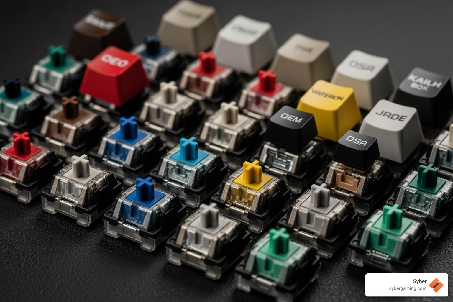 Cross-section diagrams illustrating the internal mechanisms of linear, tactile, and clicky mechanical keyboard switches. Linear shows a straight stem, tactile shows a bump on the stem, and clicky shows a click jacket or click bar mechanism. - best mechanical keyboard switches Cross-section diagrams illustrating the internal mechanisms of linear, tactile, and clicky mechanical keyboard switches. Linear shows a straight stem, tactile shows a bump on the stem, and clicky shows a click jacket or click bar mechanism. - best mechanical keyboard switches