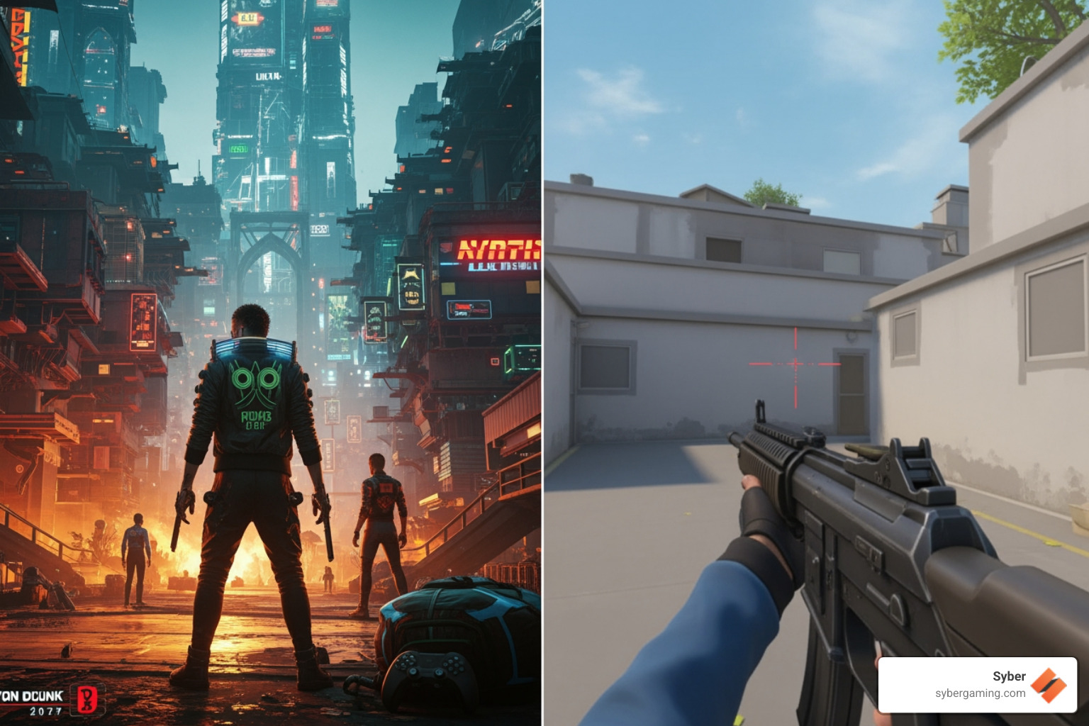 Cinematic game on ultra settings vs. competitive shooter on performance-optimized settings - ultra settings gaming PC Cinematic game on ultra settings vs. competitive shooter on performance-optimized settings - ultra settings gaming PC