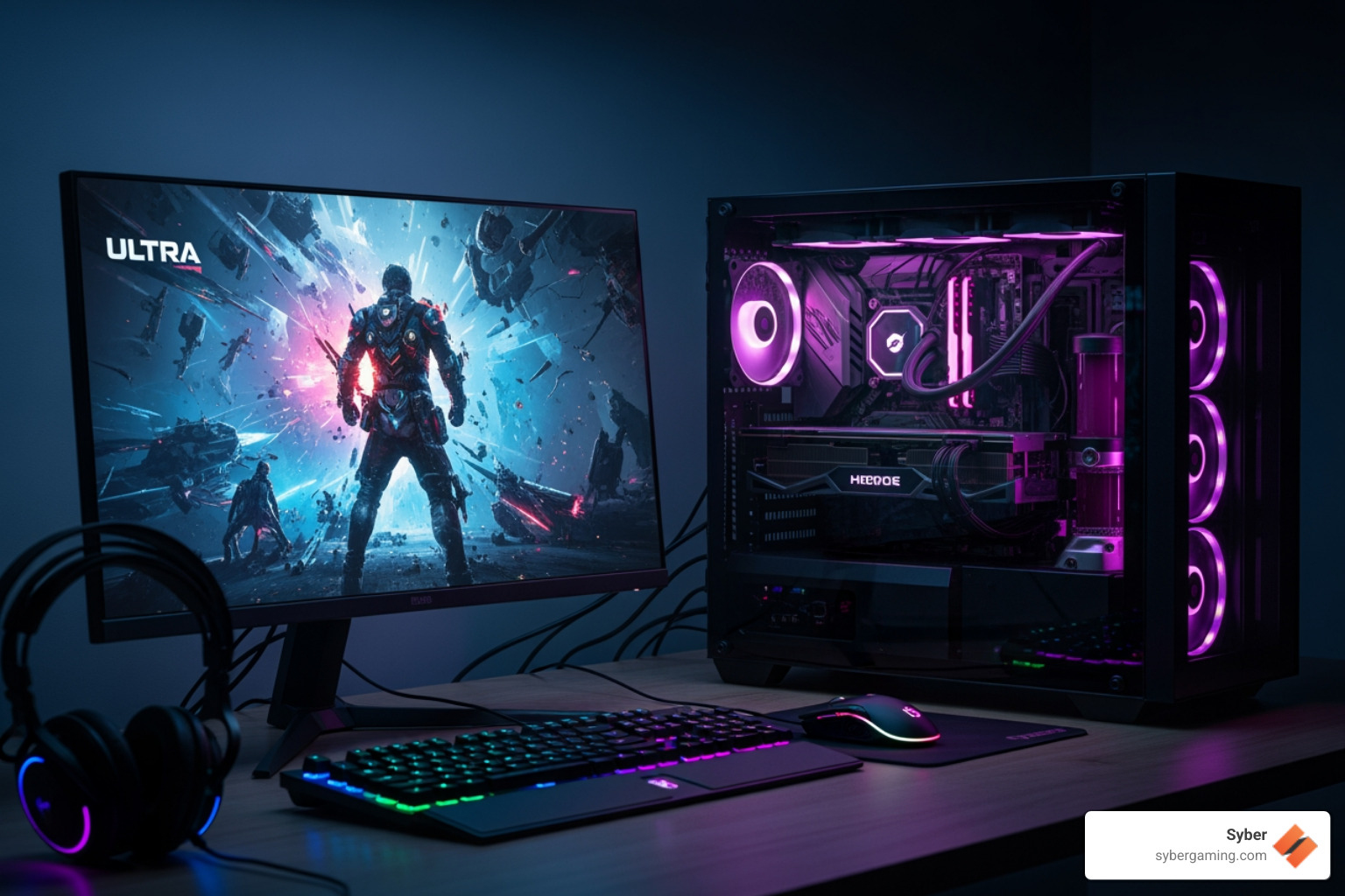 In-game graphics settings menu - ultra settings gaming PC In-game graphics settings menu - ultra settings gaming PC