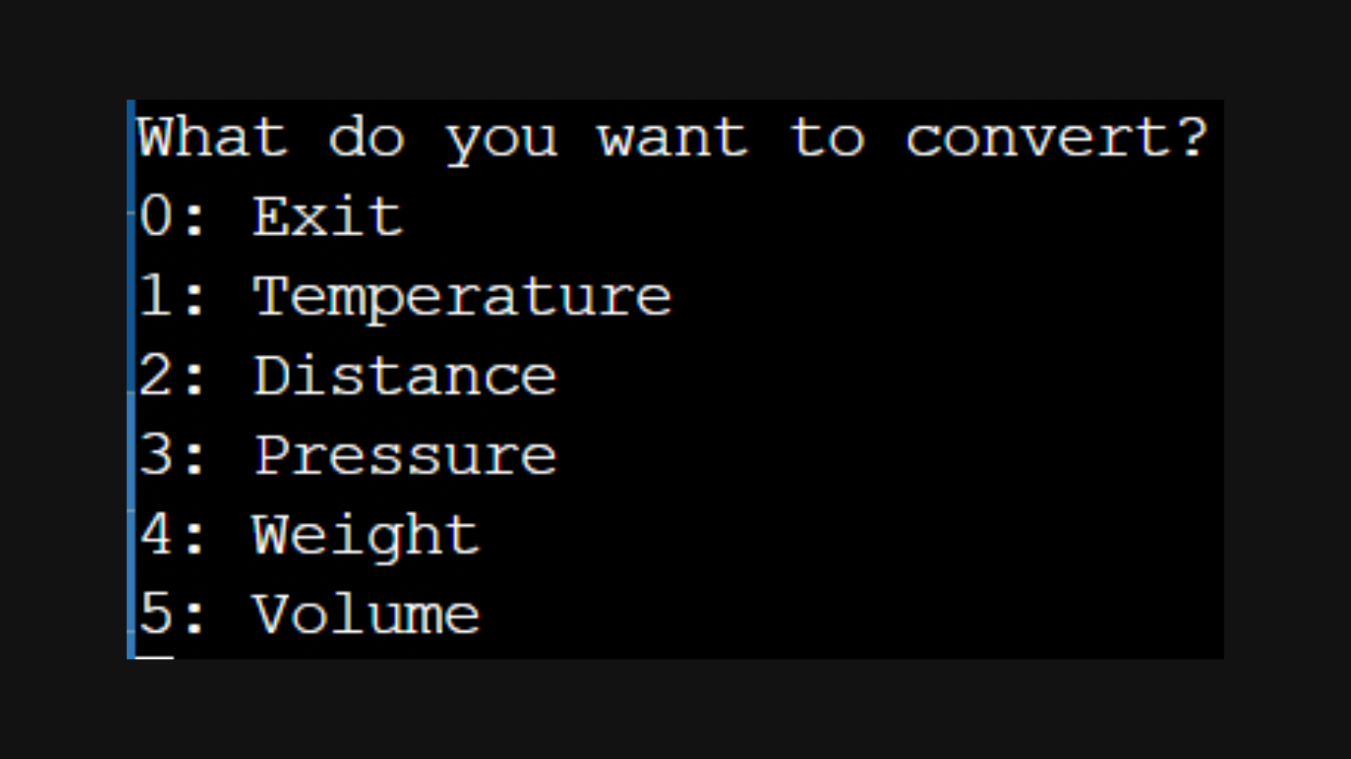 Unit Converter in C