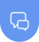 Blue icon badge with two speech bubbles.