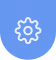 Blue icon badge with a gear.