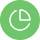 Green icon badge with a pie chart.