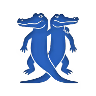 Illustration of two alligators.