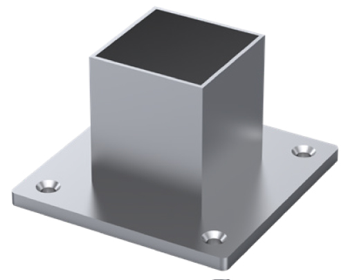 Flanged base 120×120