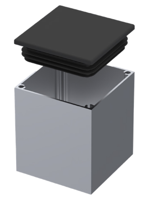 Flush plastic cap 90×90