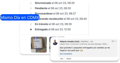 Imagen de seguimiento de pedidos en un e-commerce que optimiza su logística 3PL para entregas más rápidas con Cubbo.