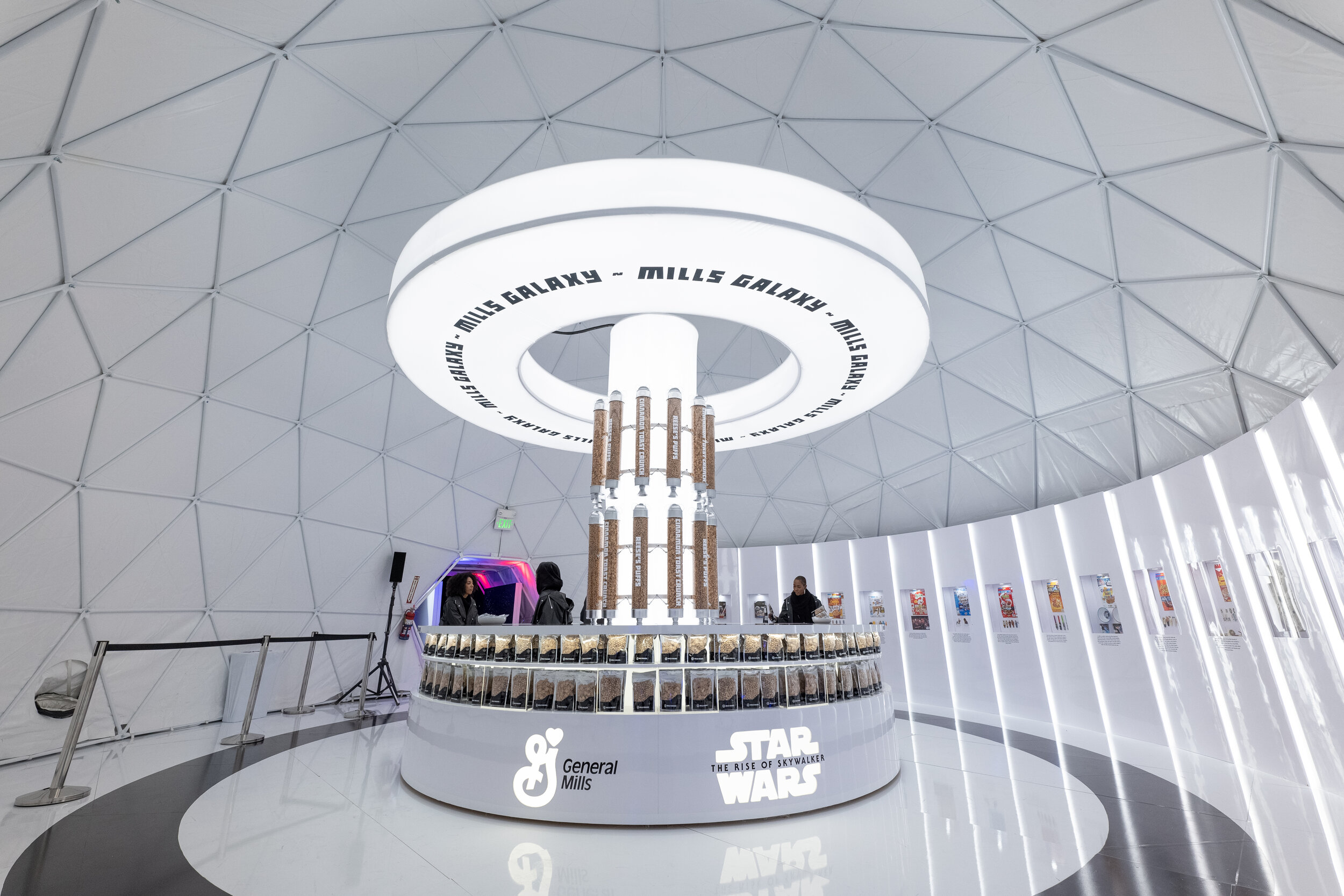 Speaker array inside the Mills Galaxy dome
