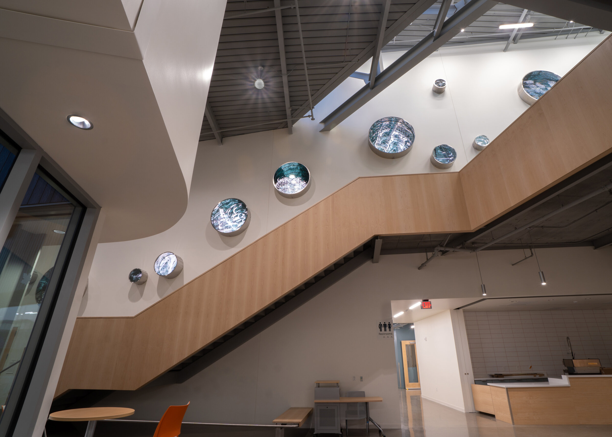 Installation view of This Is Water inside OSU's Marine Science Institute