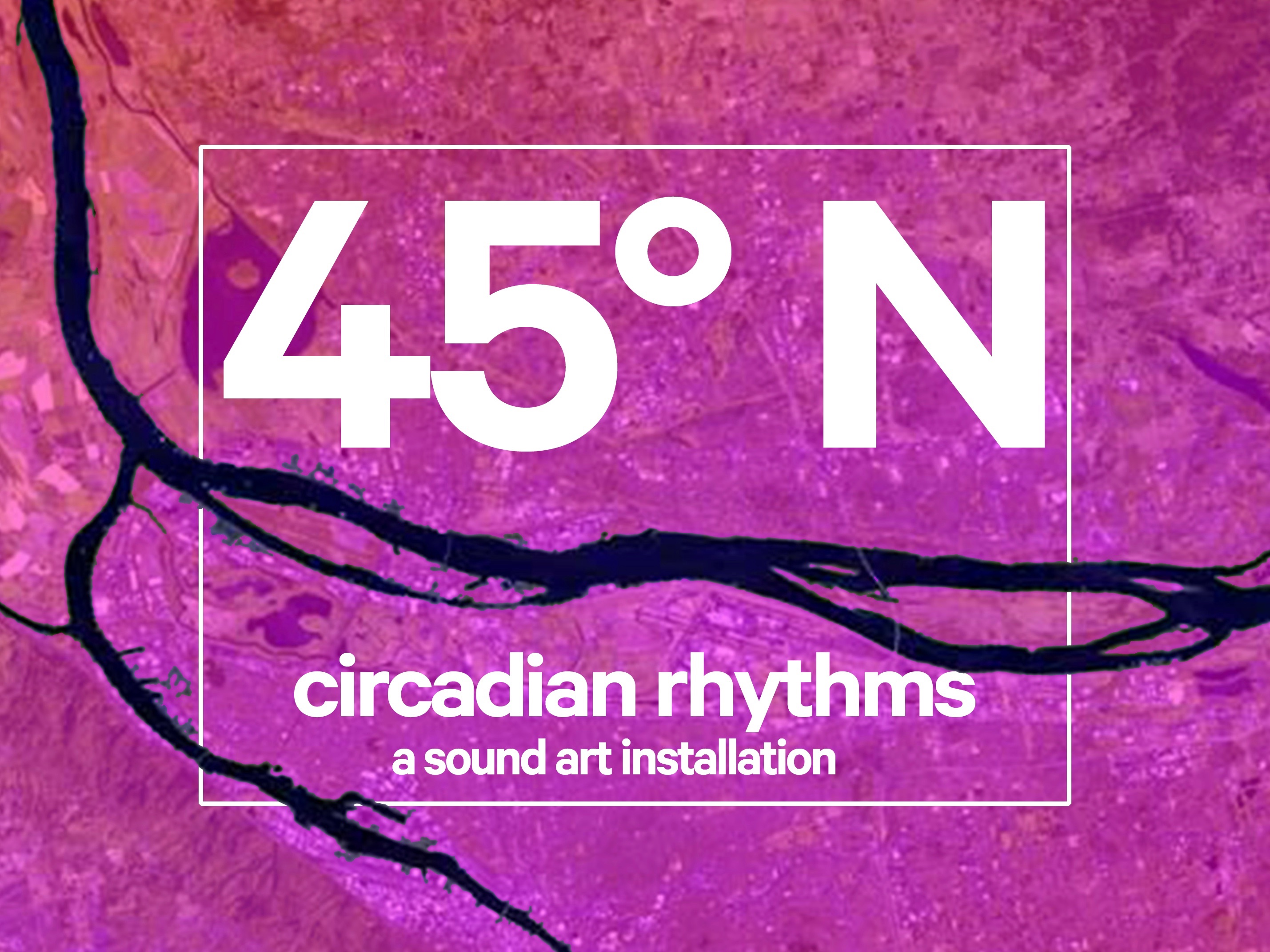 Gallery view of the 45° N: Circadian Rhythms installation lighting
