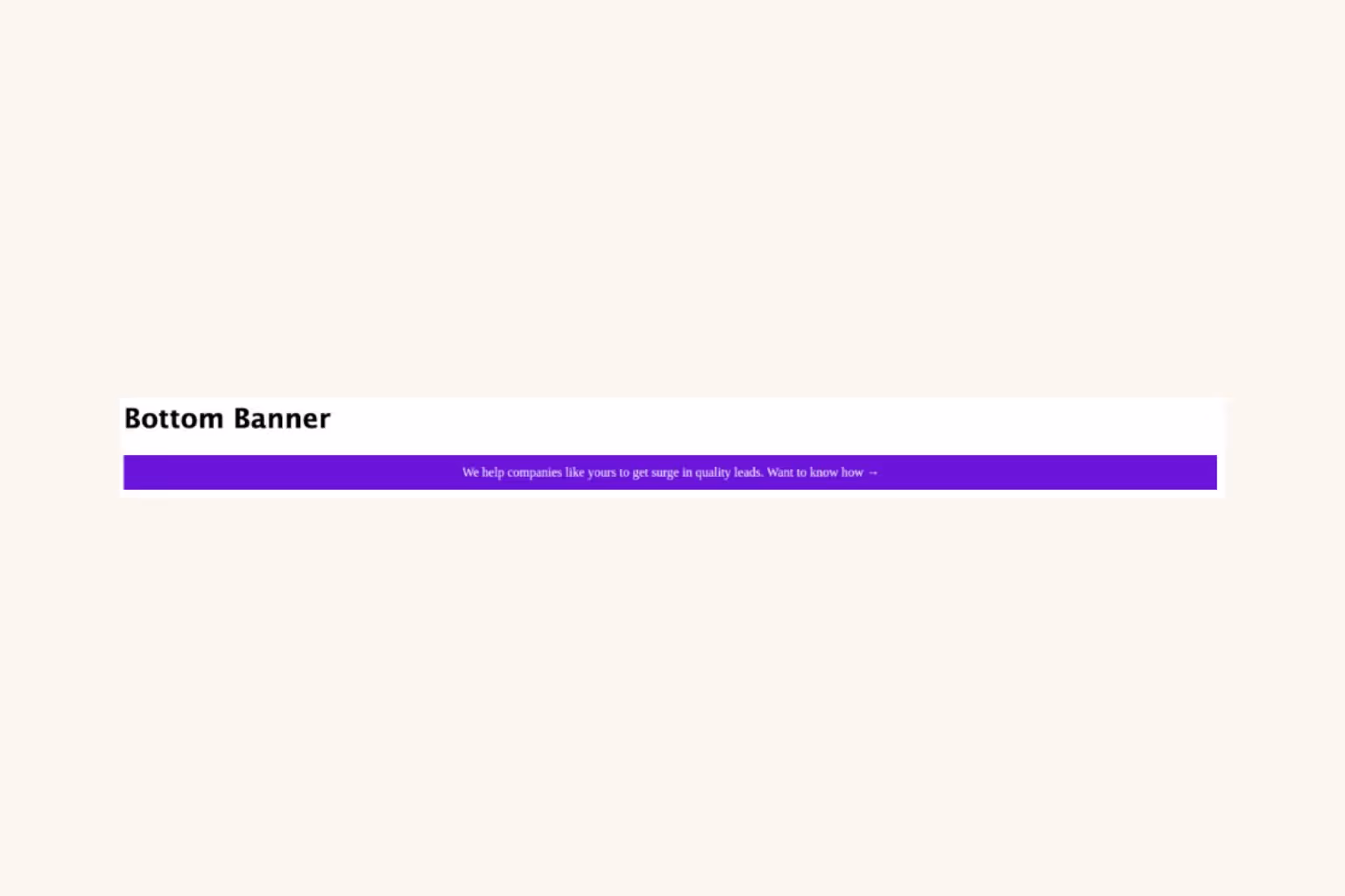 Bottom Banner