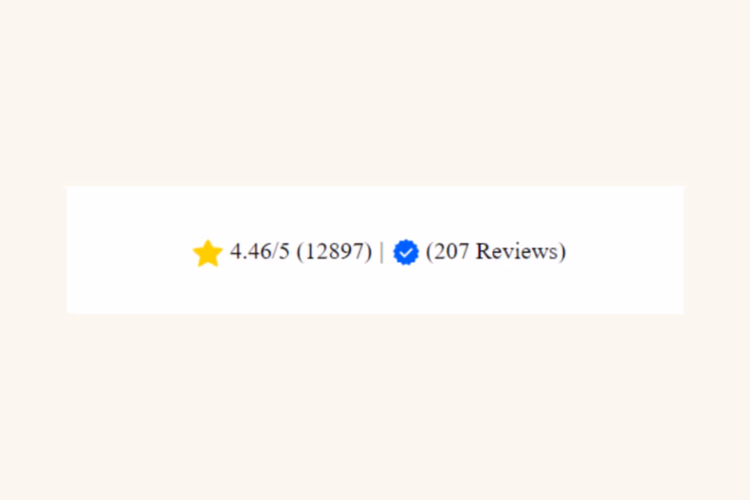 Verified Product Ratings widget
