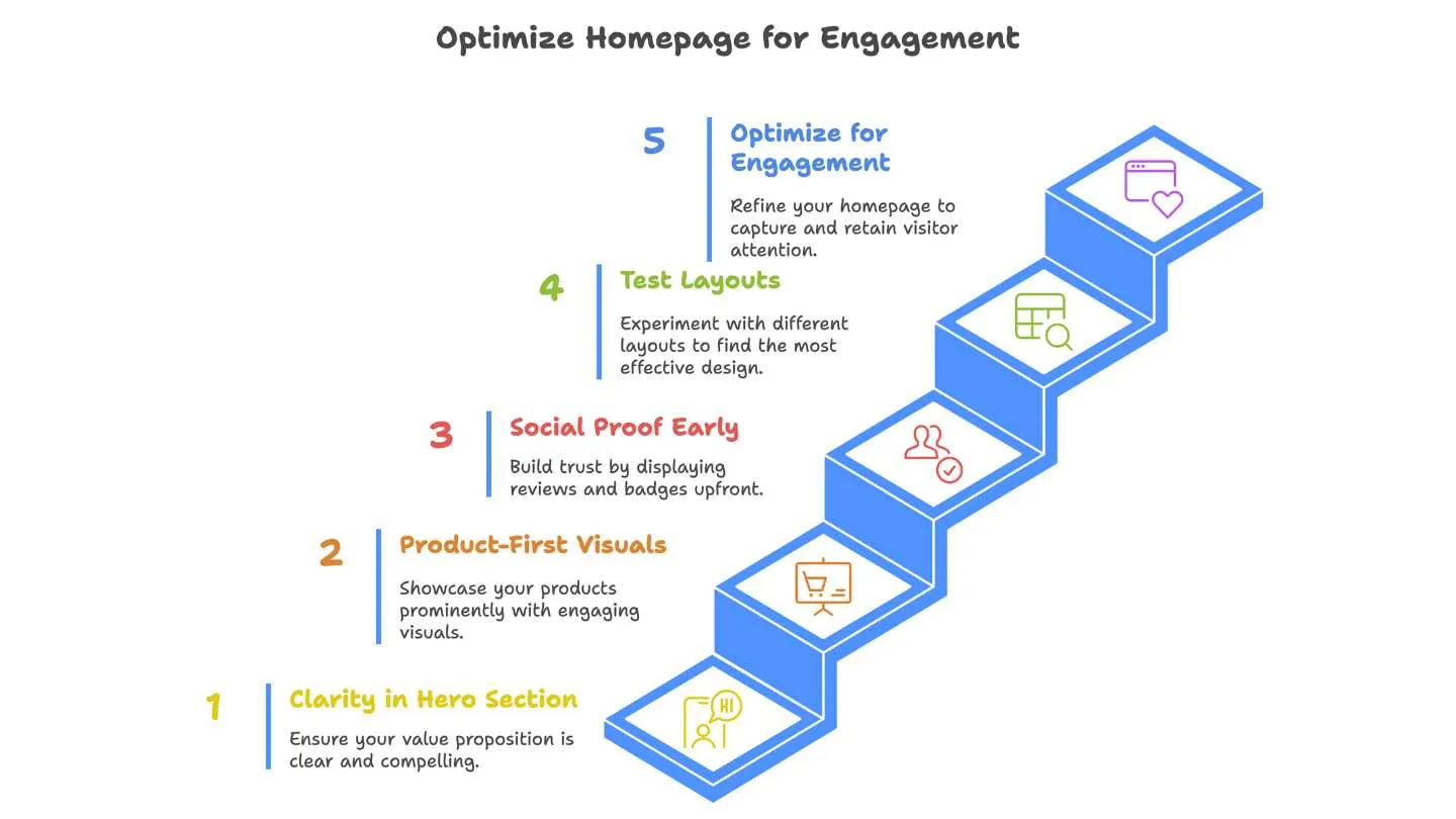 optimize homepage for engagement