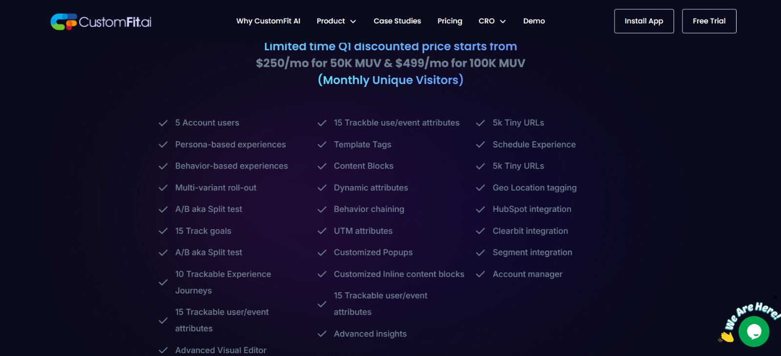 customfit.ai pricing