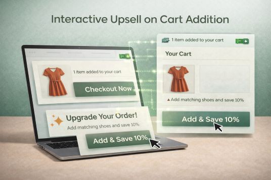 Interactive Upsell on Cart Addition