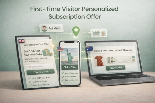 First-Time Visitor Personalized Subscription Offer
