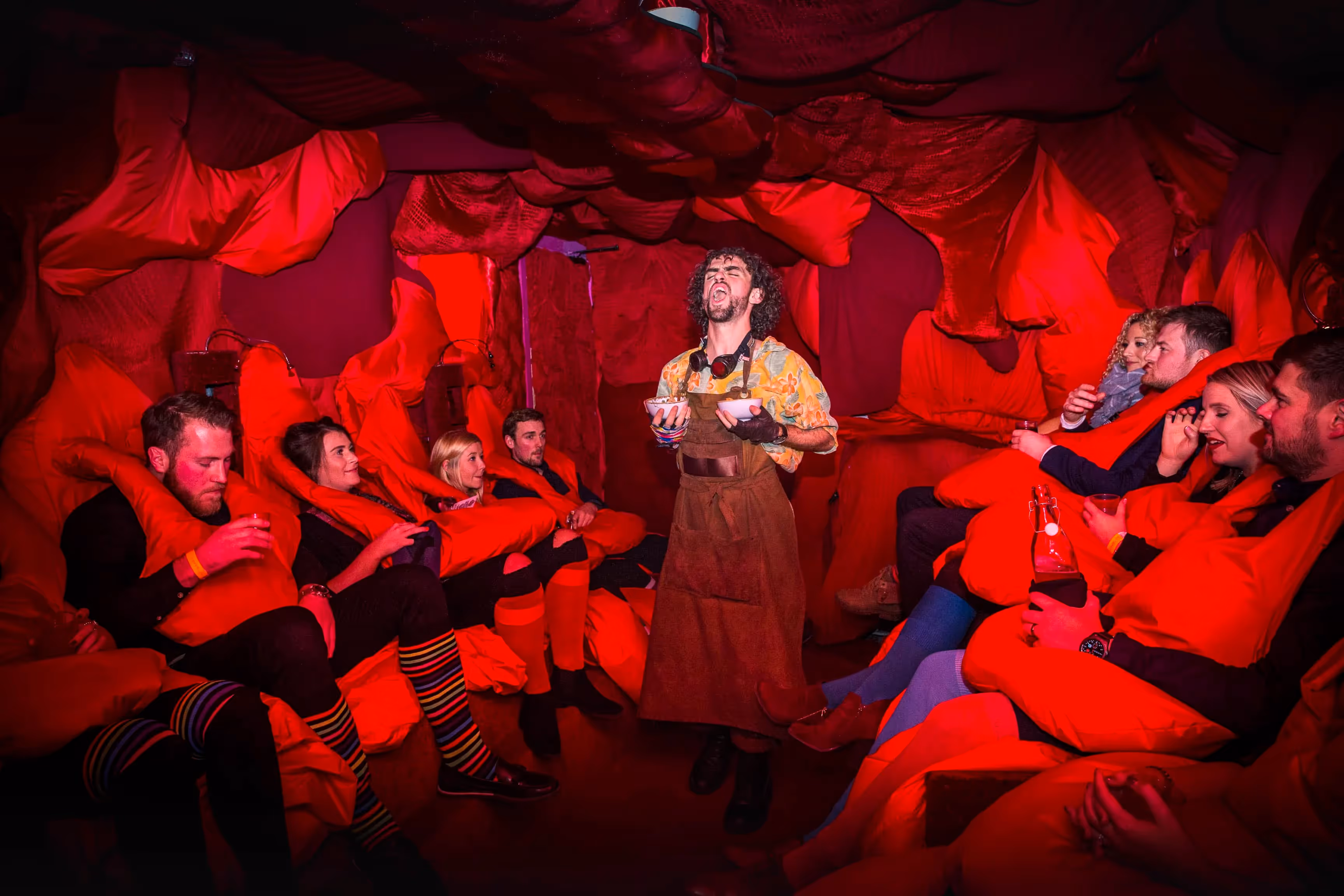 At an immersive dining event in Hoxton, an actor takes diners through the menu