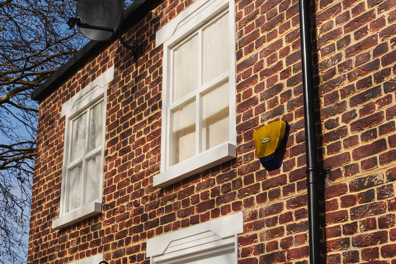 IKEA branded smoke alarm on facade of house for Iftar at Ours brand activation by Bearded Kitten for IKEA and Mother