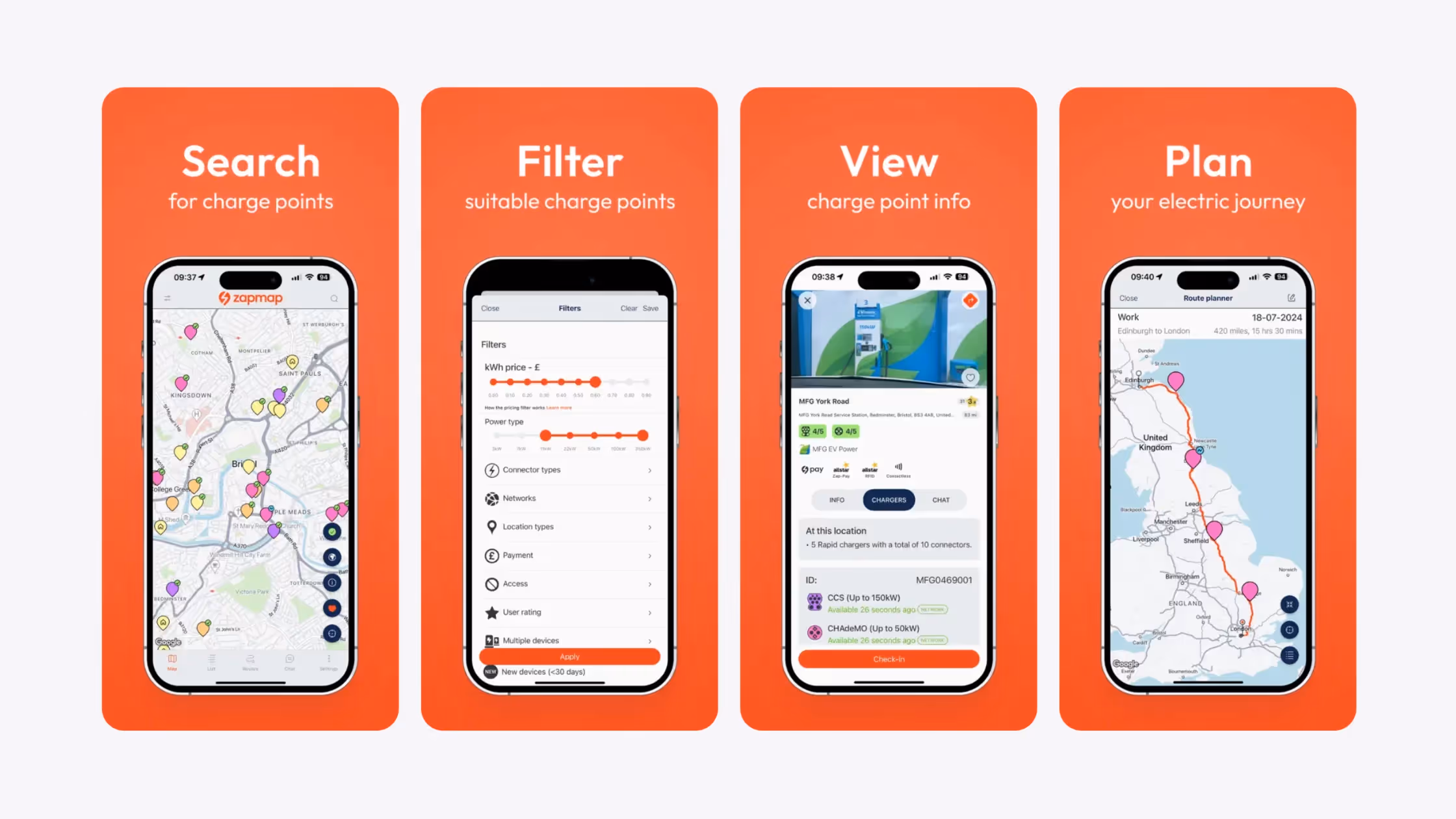 Zap-Map app interface