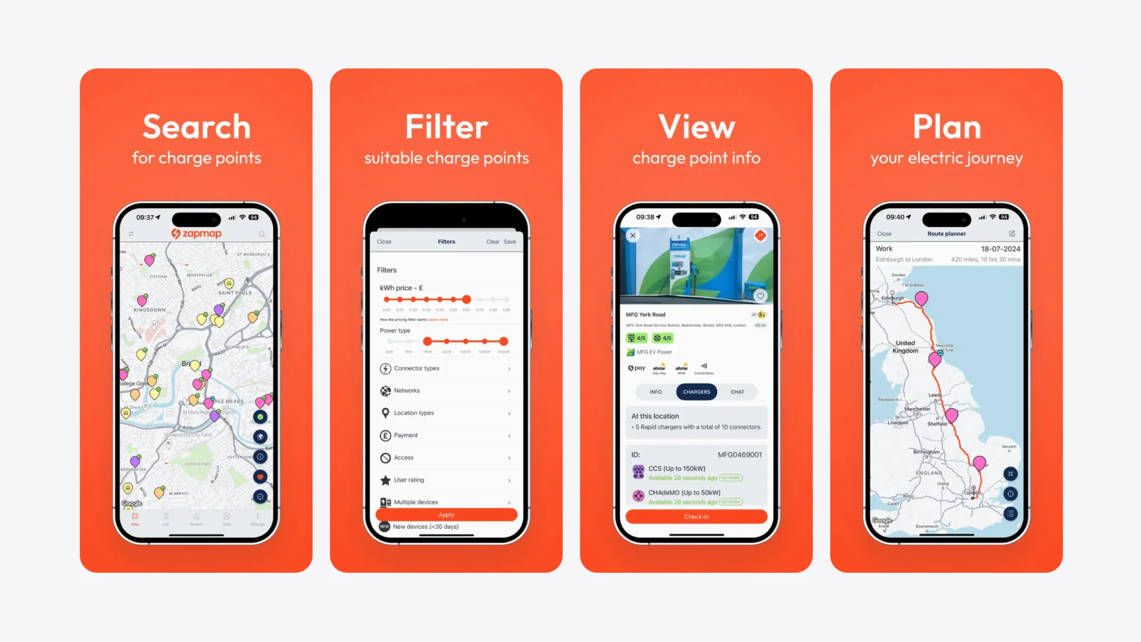 Zap-Map app interface