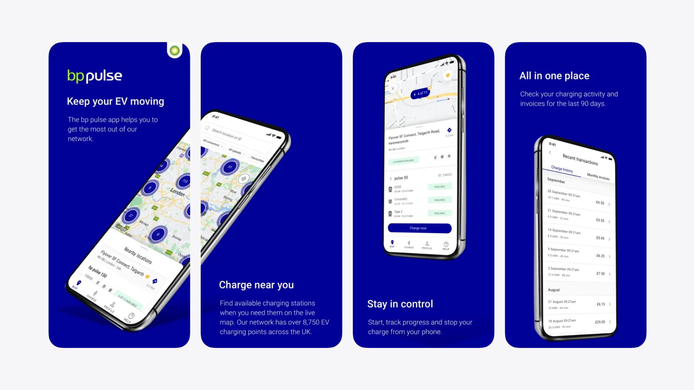 BP Pulse app interface