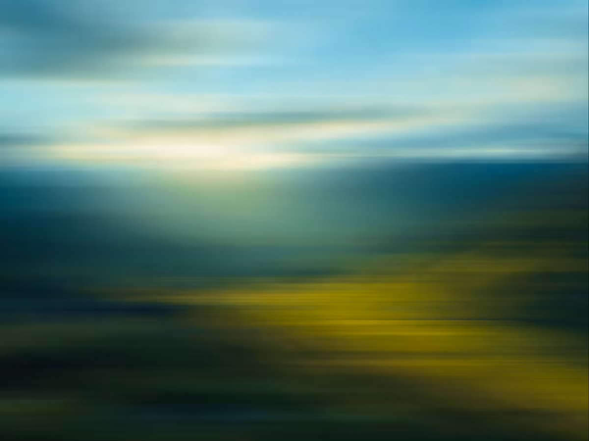 A blurred image of some hils.