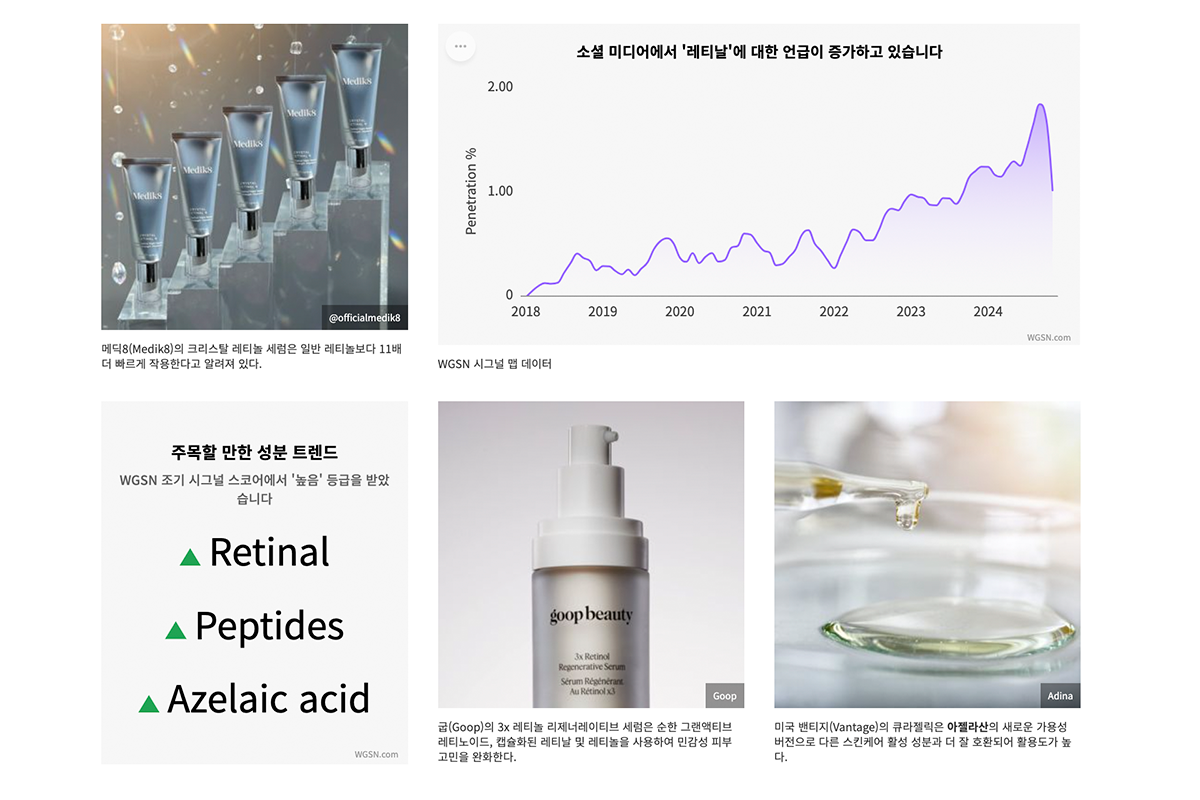 WGSN Beauty Ingredient Forecast 2027 Ingredient 1: Retinol, Peptides