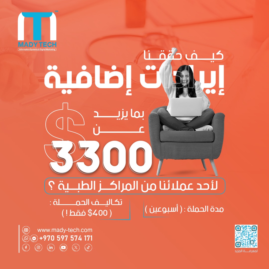 🚀 كيف حقق أحد عملائنا من المراكز الطبية 3300$ مقابل استثمار بسيط قدره 400$ فقط؟