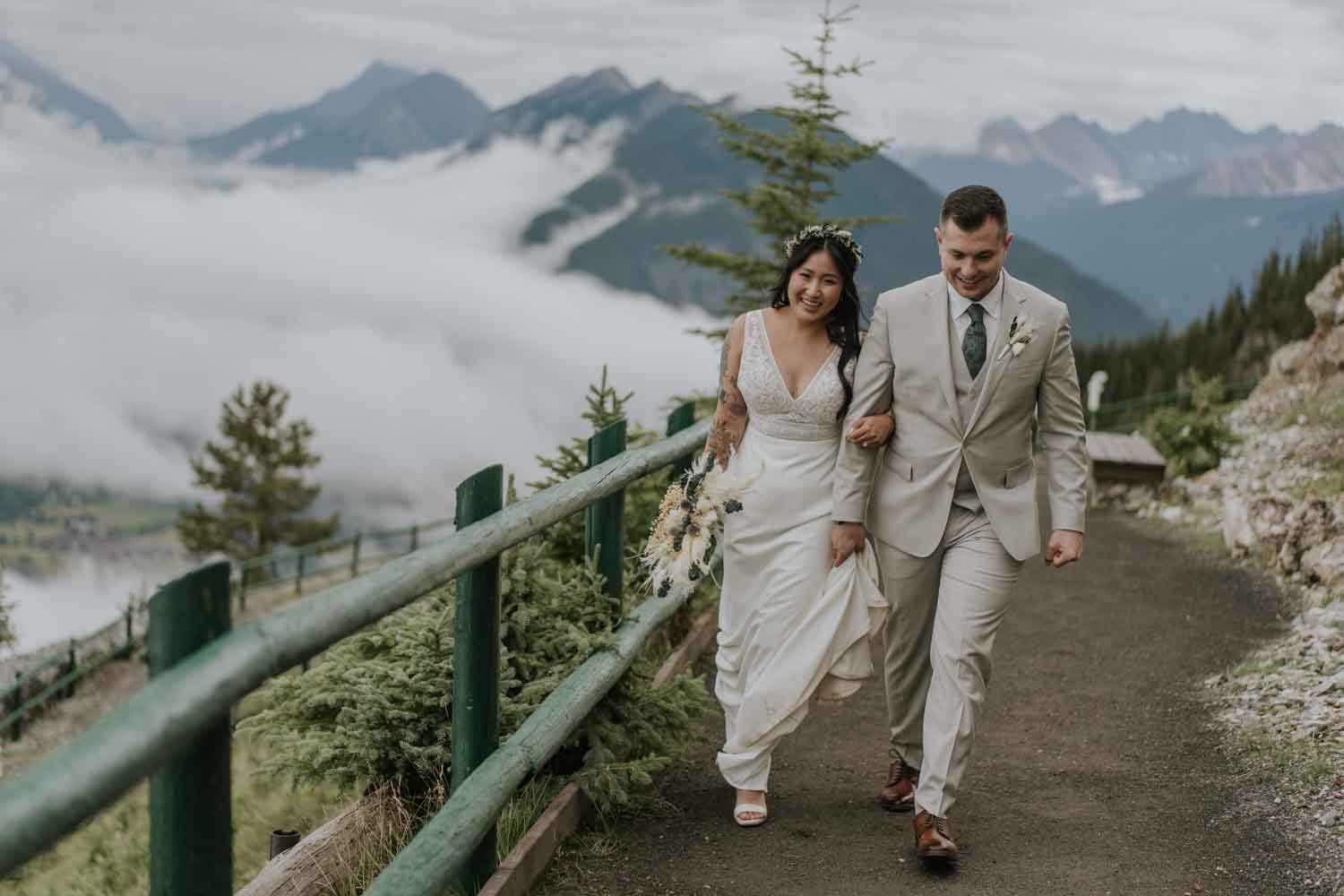 Couple in Mt Norquay Alberta