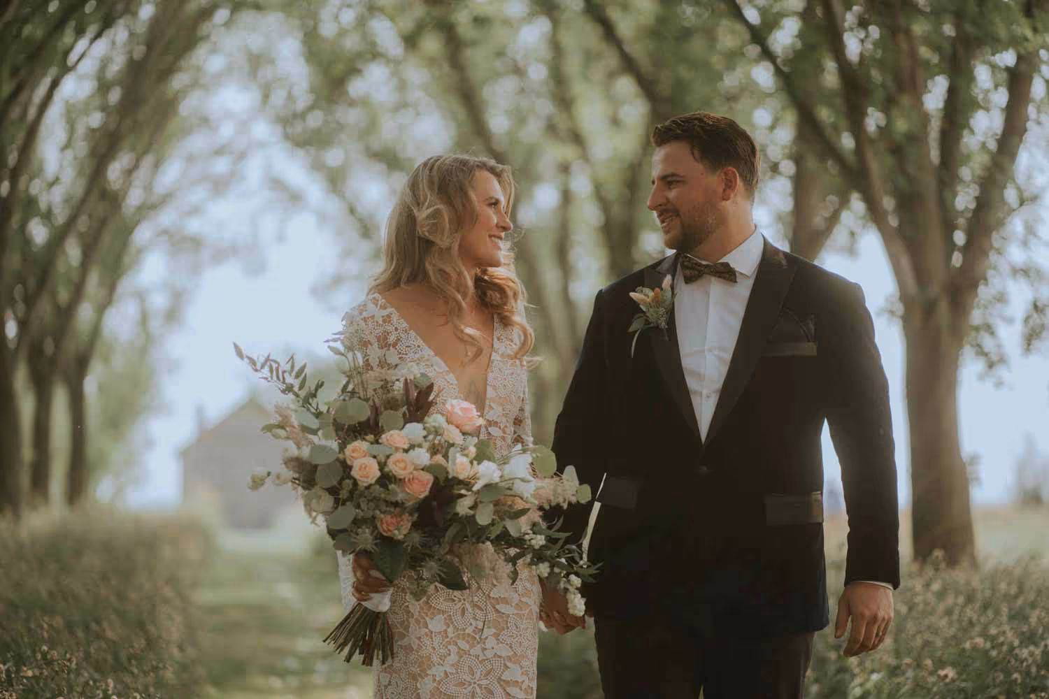 Coutts Centre for Western Canadian Heritage Wedding Bride and Groom