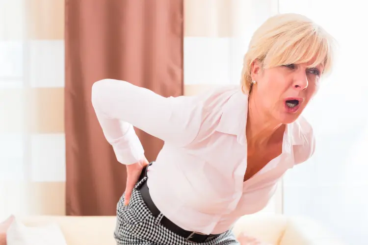 Sciatica pain causing severe discomfort in lower back