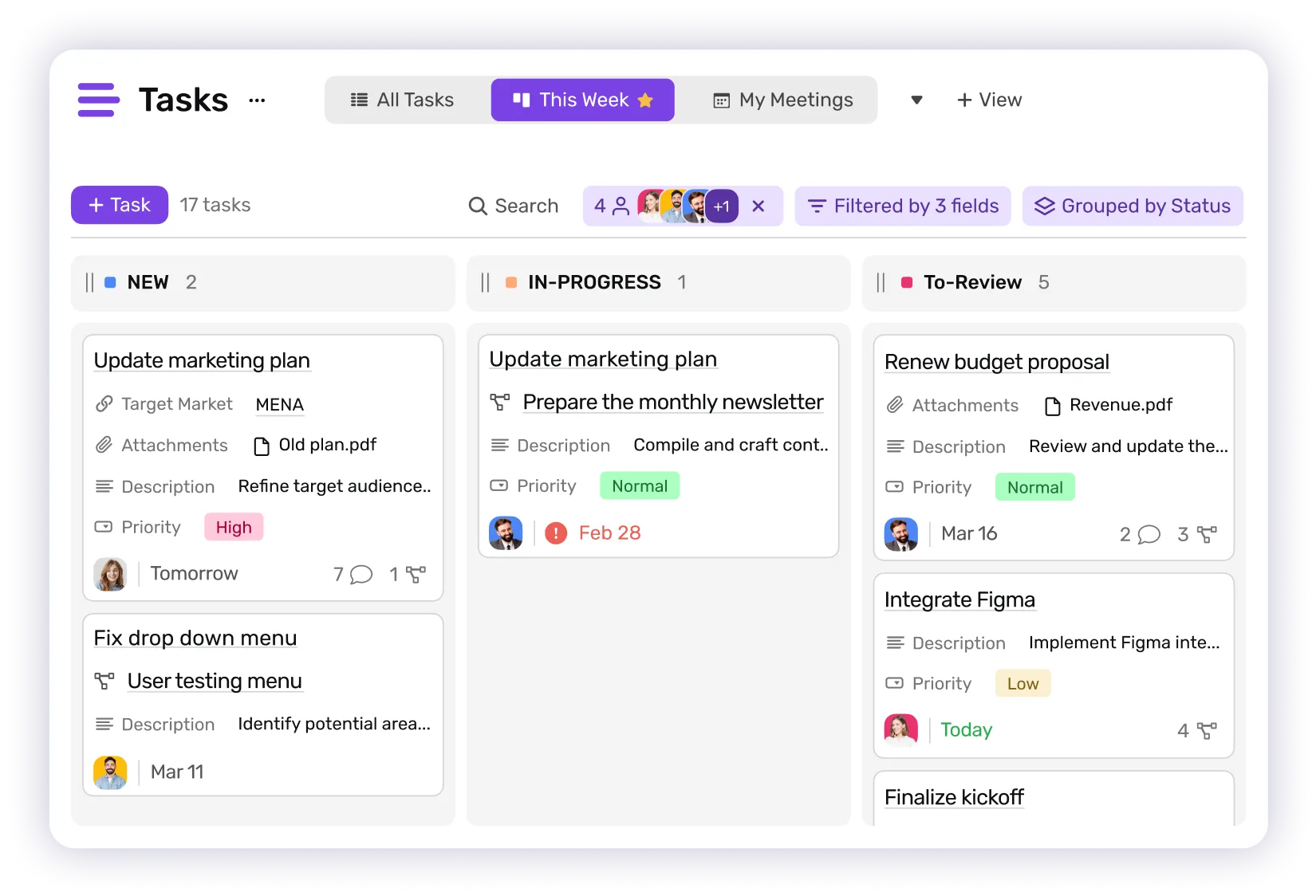 View feature overview with Board view