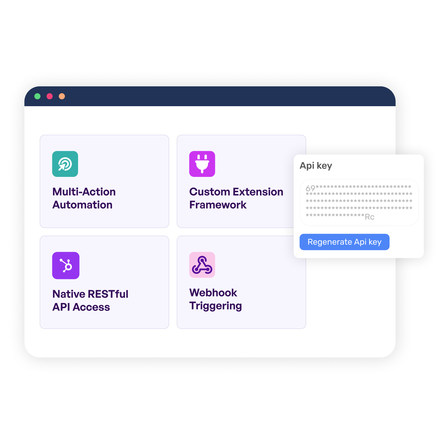 API connections with Workiom interface