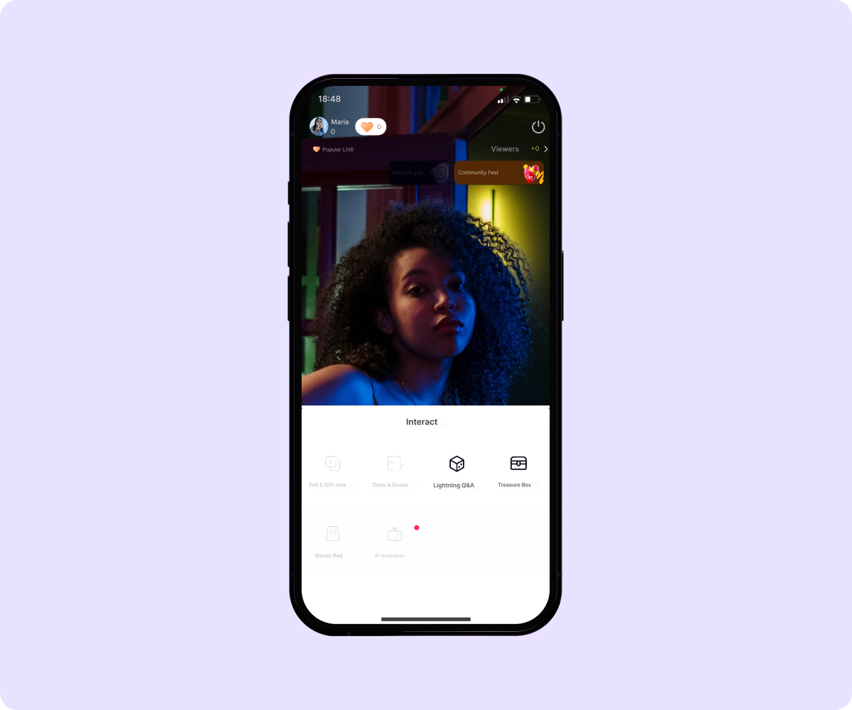 Graphic design that highlights the TikTok Live settings